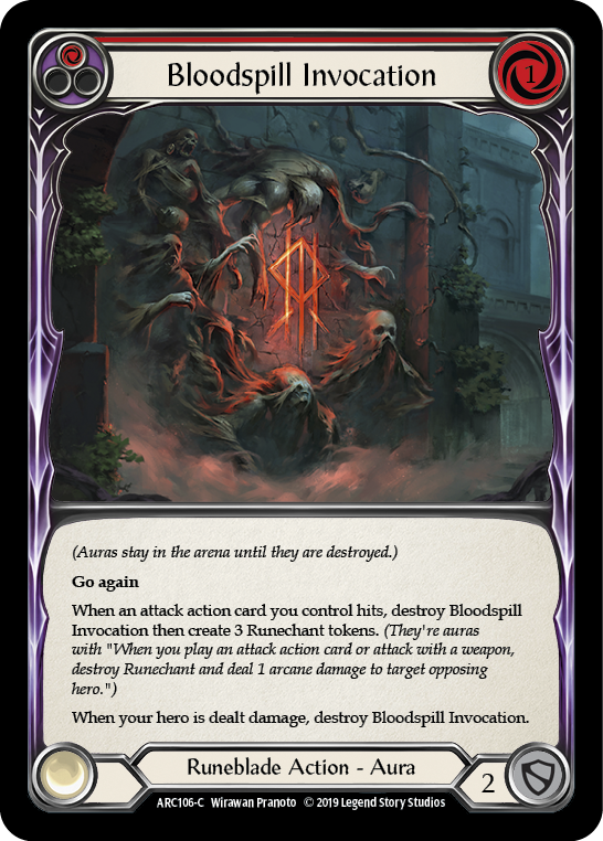 Bloodspill Invocation (Red) [ARC106-C] 1st Edition Normal | Magic Magpie