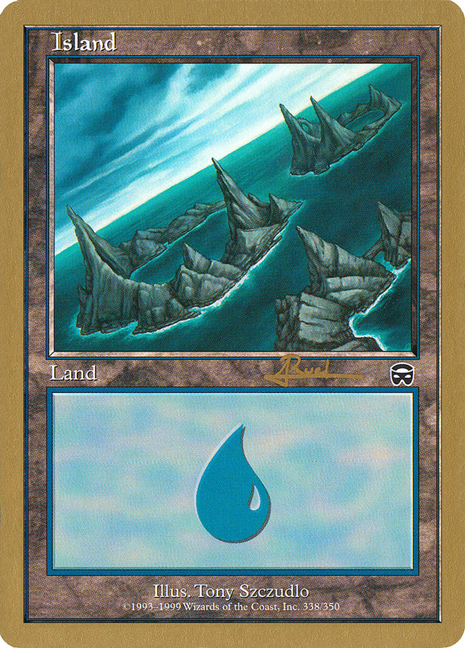 Island (ar338) (Antoine Ruel) [World Championship Decks 2001] | Magic Magpie