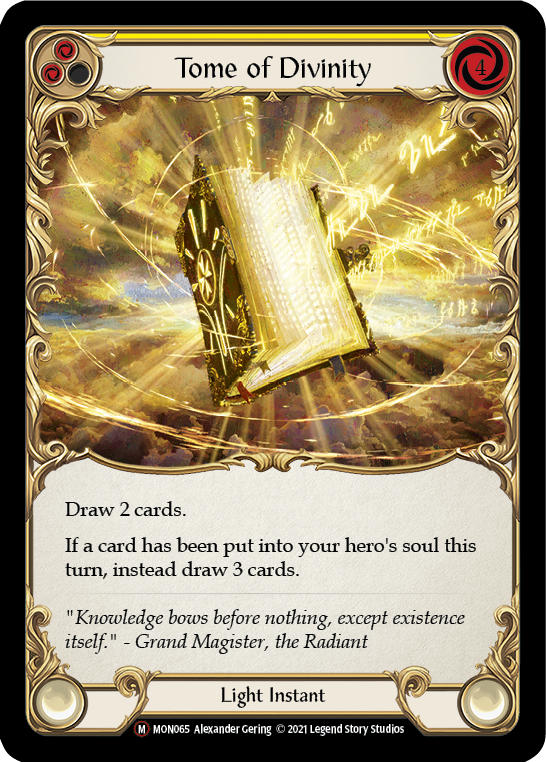 Tome of Divinity (Rainbow Foil) [U-MON065-RF] Unlimited Rainbow Foil | Magic Magpie