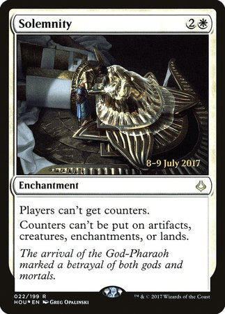 Solemnity [Hour of Devastation Promos] | Magic Magpie