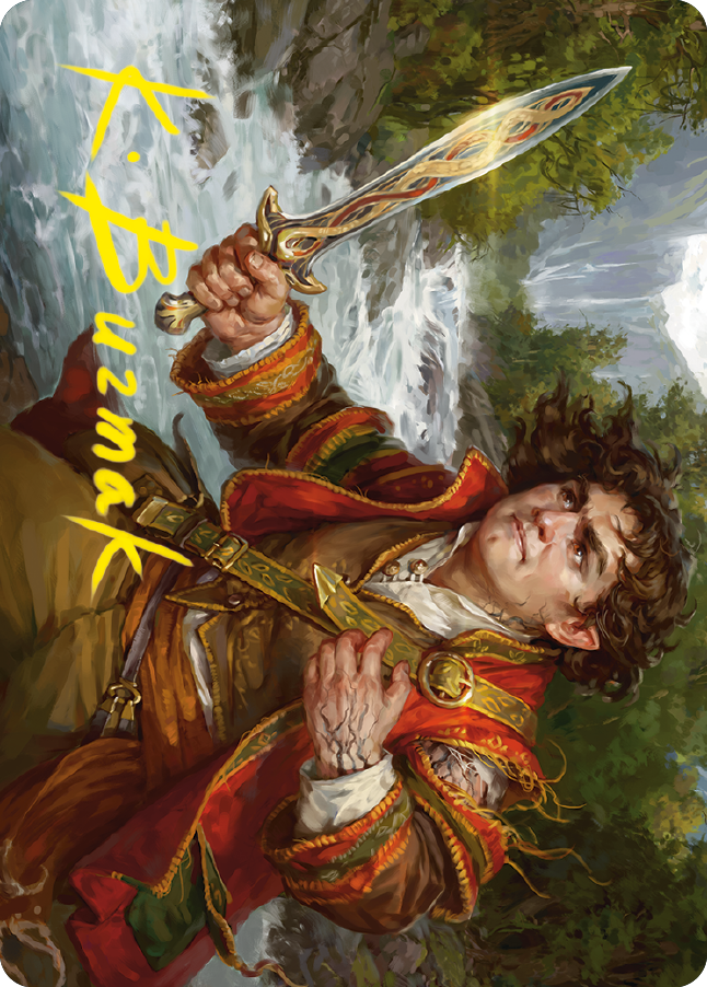 Frodo Baggins Art Card (16/81) (Gold-Stamped Signature) [The Lord of the Rings: Tales of Middle-earth Art Series] | Magic Magpie