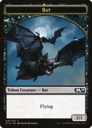 Bat Token [Core Set 2019 Tokens] | Magic Magpie