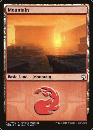 Mountain - Boros (A07) [GRN Ravnica Weekend] | Magic Magpie