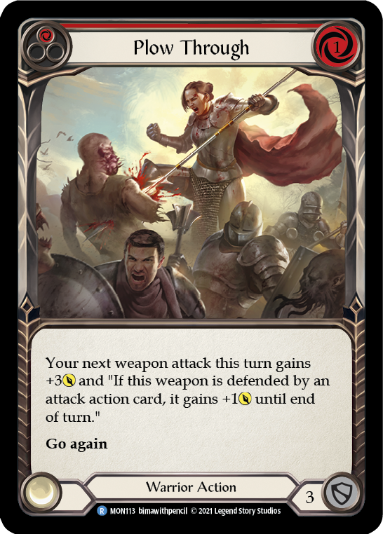 Plow Through (Red) [MON113] 1st Edition Normal | Magic Magpie