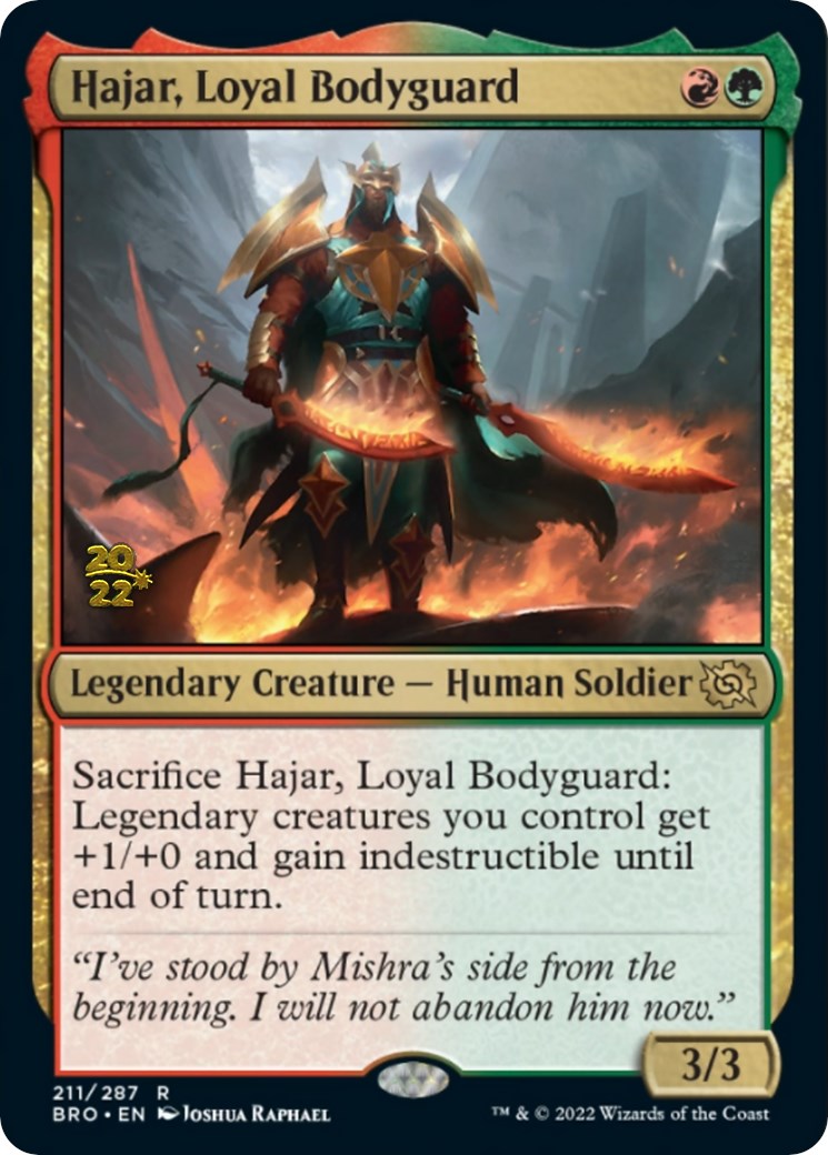 Hajar, Loyal Bodyguard [The Brothers' War: Prerelease Promos] | Magic Magpie