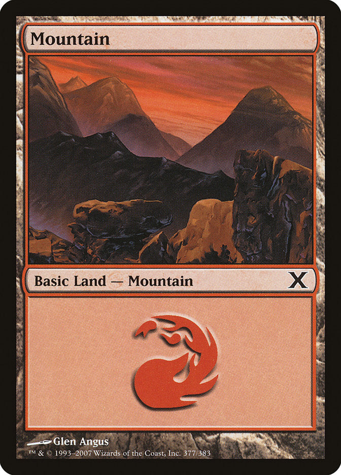 Mountain (377) [Tenth Edition] | Magic Magpie