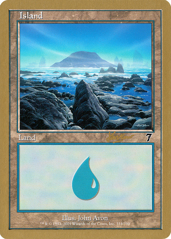 Island (shh334) (Sim Han How) [World Championship Decks 2002] | Magic Magpie