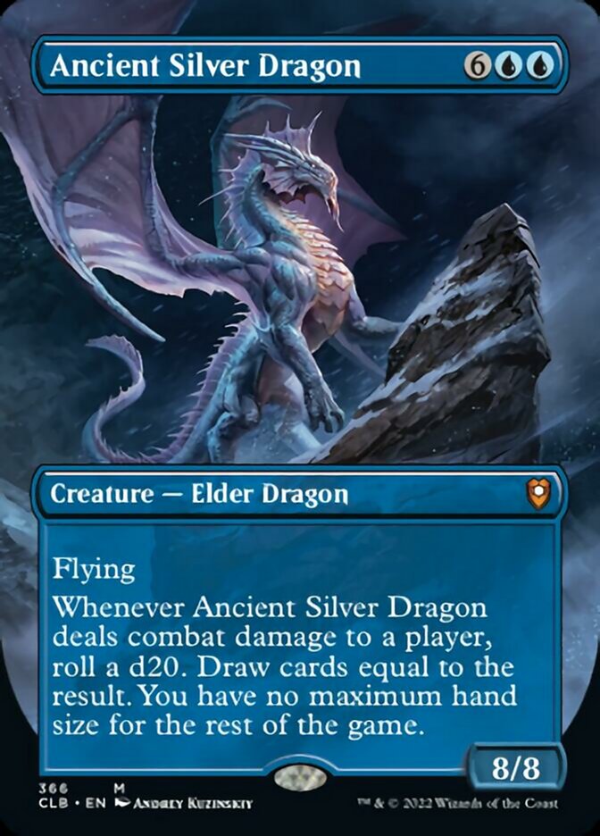 Ancient Silver Dragon (Borderless Alternate Art) [Commander Legends: Battle for Baldur's Gate] | Magic Magpie