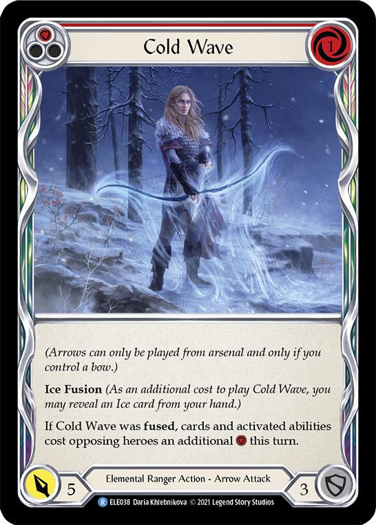 Cold Wave (Red) [ELE038] (Tales of Aria)  1st Edition Rainbow Foil | Magic Magpie