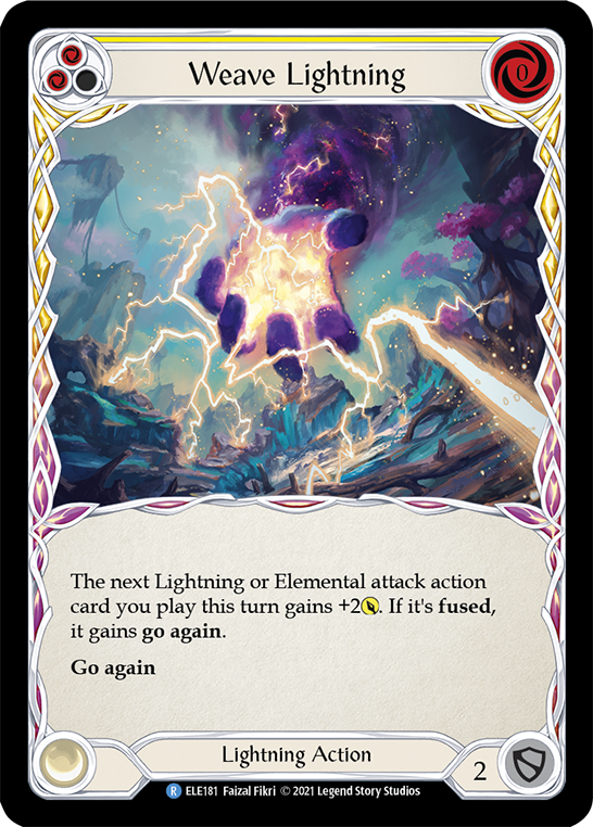 Weave Lightning (Yellow) [ELE181] (Tales of Aria)  1st Edition Normal | Magic Magpie