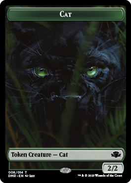 Goblin // Cat (008) Double-Sided Token [Dominaria Remastered Tokens] | Magic Magpie