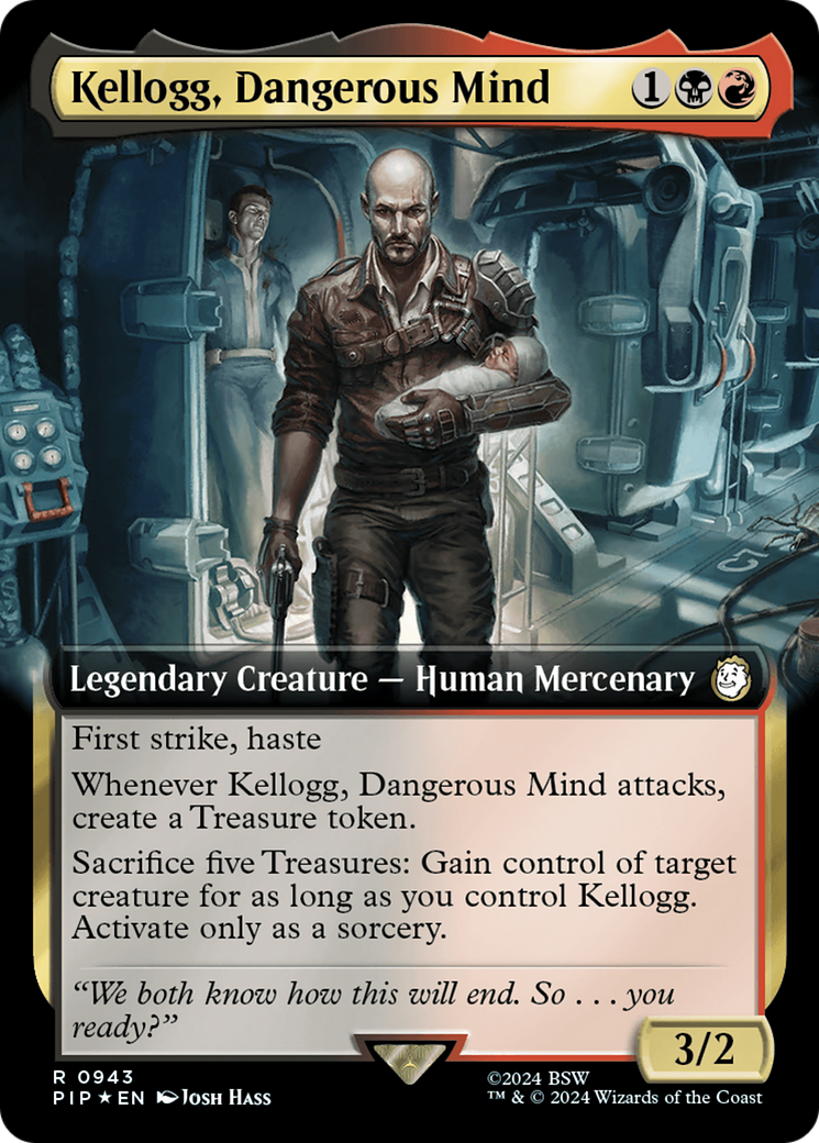 Kellogg, Dangerous Mind (Extended Art) (Surge Foil) [Fallout] | Magic Magpie