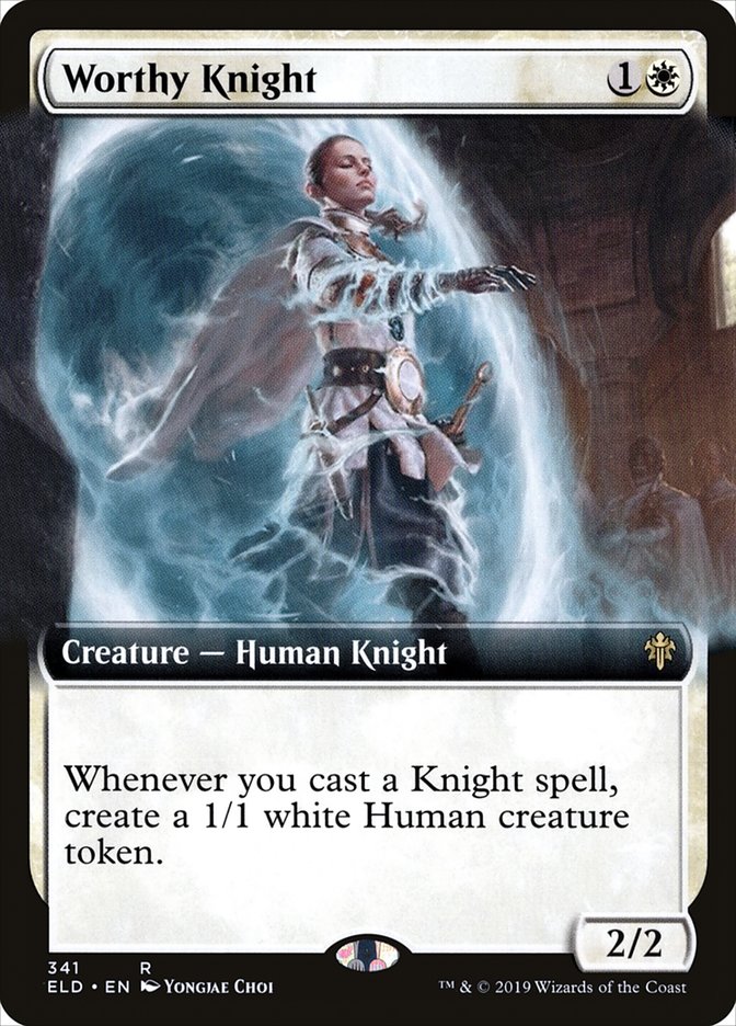 Worthy Knight (Extended Art) [Throne of Eldraine] | Magic Magpie