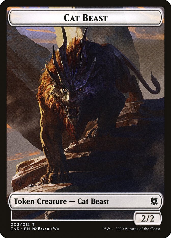 Cat Beast Token [Zendikar Rising] | Magic Magpie
