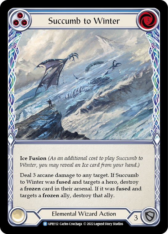 Succumb to Winter (Blue) [UPR112] (Uprising)  Rainbow Foil | Magic Magpie