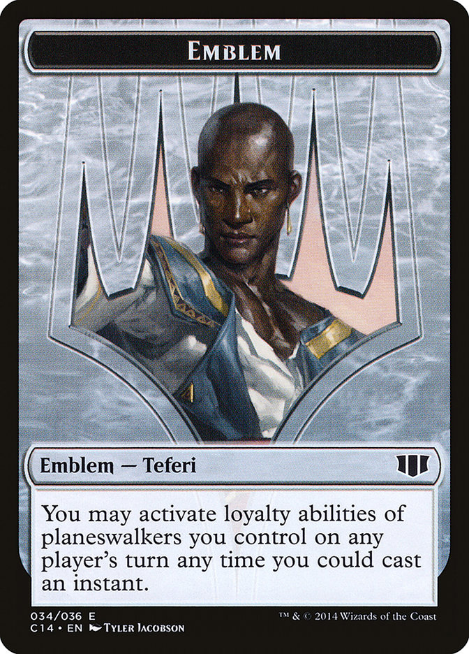 Teferi, Temporal Archmage Emblem // Zombie (011/036) Double-sided Token [Commander 2014 Tokens] | Magic Magpie