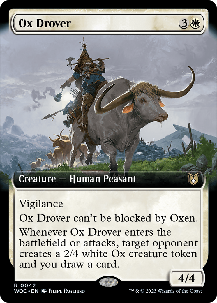 Ox Drover (Extended Art) [Wilds of Eldraine Commander] | Magic Magpie