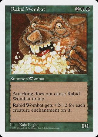 Rabid Wombat [Fifth Edition] | Magic Magpie