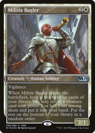 Militia Bugler [Core Set 2019 Promos] | Magic Magpie