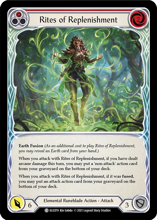 Rites of Replenishment (Red) [ELE079] (Tales of Aria)  1st Edition Rainbow Foil | Magic Magpie