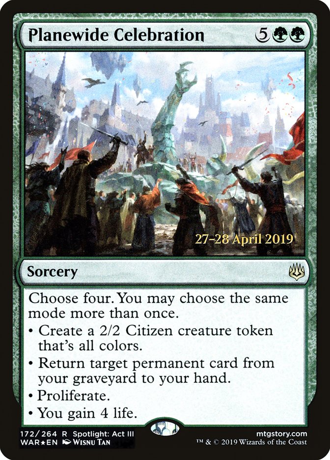 Planewide Celebration  [War of the Spark Prerelease Promos] | Magic Magpie