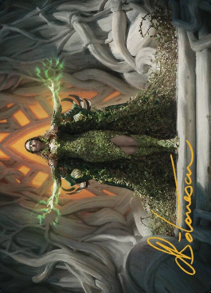 Titania, Voice of Gaea Art Card (Gold-Stamped Signature) [The Brothers' War Art Series] | Magic Magpie