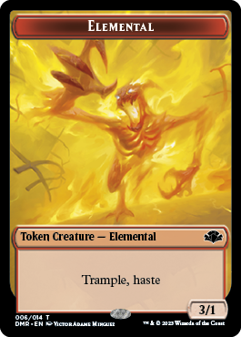 Insect // Elemental Double-Sided Token [Dominaria Remastered Tokens] | Magic Magpie