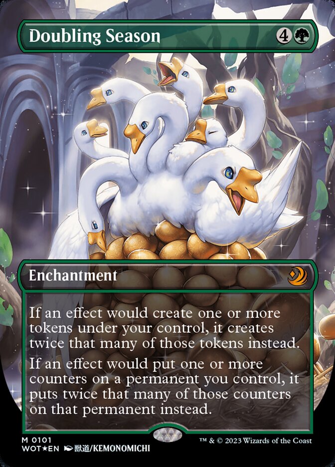 Doubling Season (Anime Borderless) (Confetti Foil) [Wilds of Eldraine: Enchanting Tales] | Magic Magpie