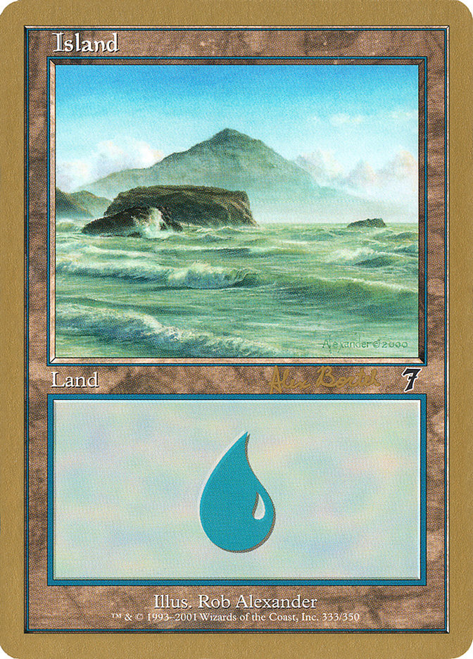 Island (ab333) (Alex Borteh) [World Championship Decks 2001] | Magic Magpie