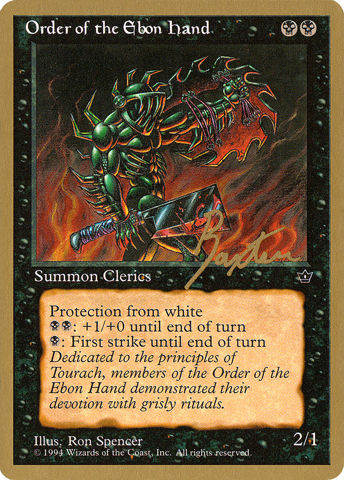Order of the Ebon Hand (Spencer) (George Baxter) [Pro Tour Collector Set] | Magic Magpie
