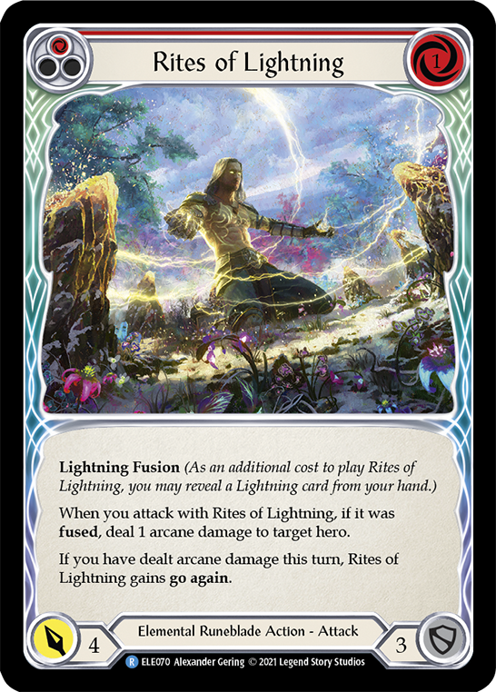 Rites of Lightning (Red) [ELE070] (Tales of Aria)  1st Edition Normal | Magic Magpie