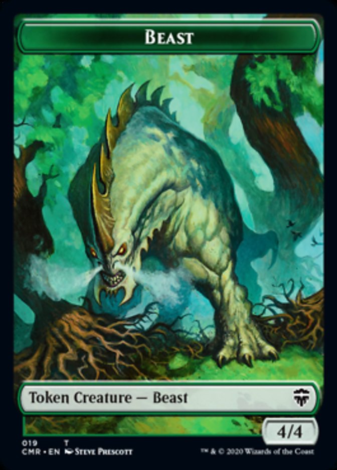 Beast (18) // Beast Token (19) [Commander Legends Tokens] | Magic Magpie