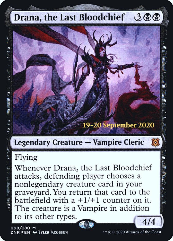 Drana, the Last Bloodchief  [Zendikar Rising Prerelease Promos] | Magic Magpie