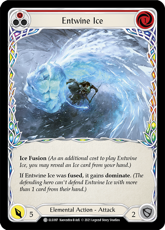 Entwine Ice (Red) [ELE097] (Tales of Aria)  1st Edition Rainbow Foil | Magic Magpie