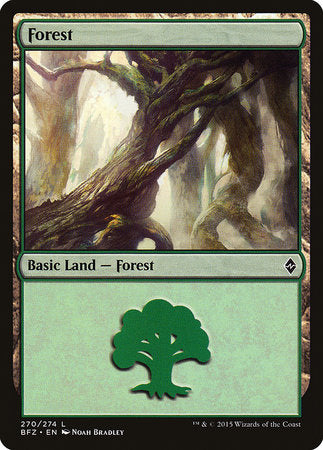 Forest (270) [Battle for Zendikar] | Magic Magpie