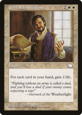 Gerrard's Wisdom [Weatherlight] | Magic Magpie