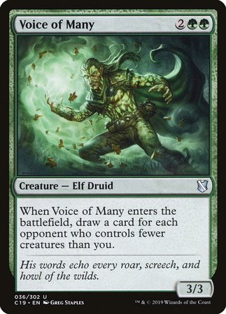 Voice of Many [Commander 2019] | Magic Magpie