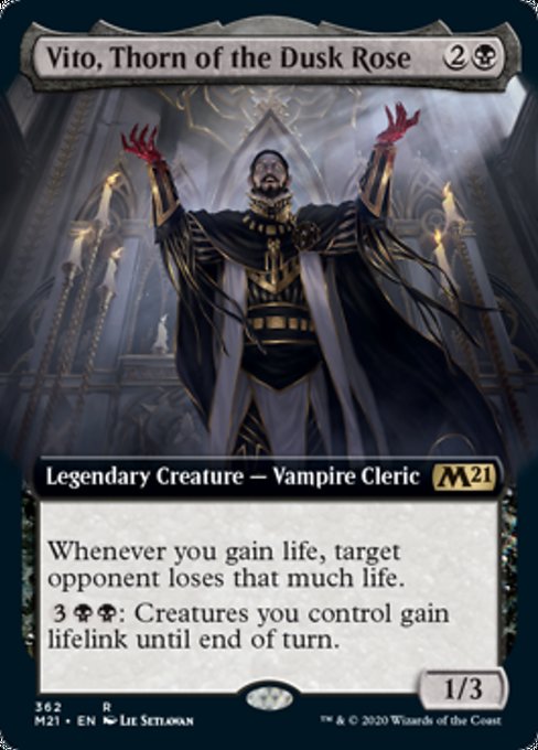 Vito, Thorn of the Dusk Rose (Extended Art) [Core Set 2021] | Magic Magpie