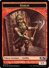 Goblin // Thopter Double-sided Token (Game Night) [Core Set 2019 Tokens] | Magic Magpie