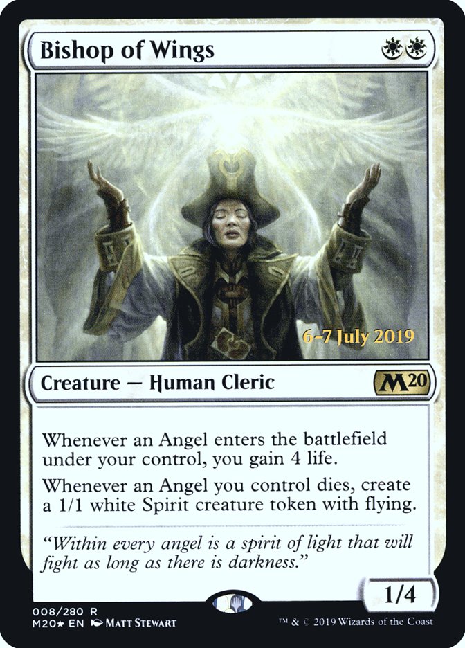 Bishop of Wings  [Core Set 2020 Prerelease Promos] | Magic Magpie