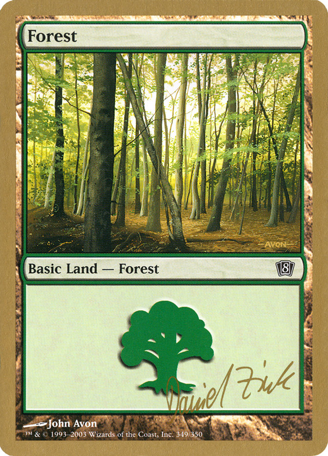Forest (dz349) (Daniel Zink) [World Championship Decks 2003] | Magic Magpie