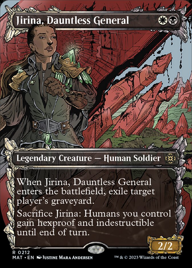 Jirina, Dauntless General (Showcase Halo Foil) [March of the Machine: The Aftermath] | Magic Magpie