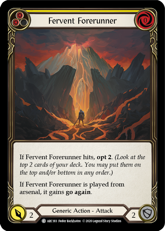 Fervent Forerunner (Yellow) [U-ARC183] Unlimited Normal | Magic Magpie