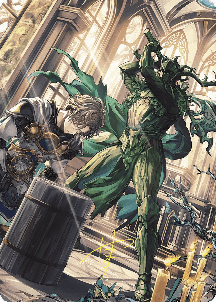 Karmic Justice Anime Art Card (Gold-Stamped Signature) [Wilds of Eldraine Art Series] | Magic Magpie