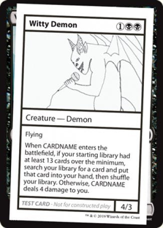 Witty Demon (2021 Edition) [Mystery Booster Playtest Cards] | Magic Magpie