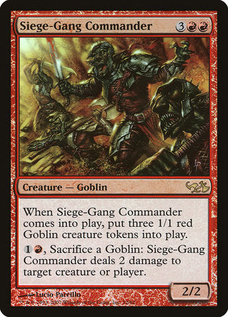 Siege-Gang Commander [Duel Decks: Elves vs. Goblins] | Magic Magpie