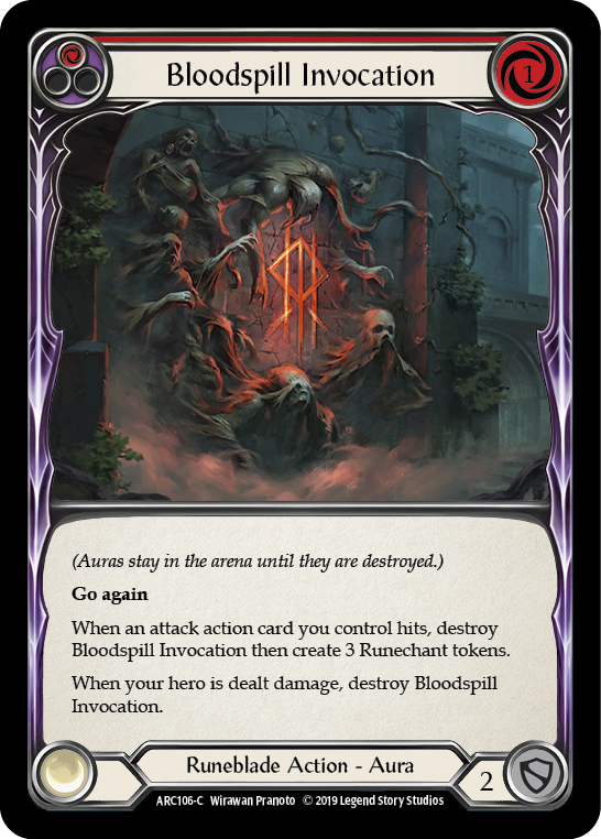 Bloodspill Invocation (Red) [ARC106-C] 1st Edition Rainbow Foil | Magic Magpie