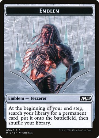 Emblem - Tezzeret, Artifice Master [Core Set 2019 Tokens] | Magic Magpie