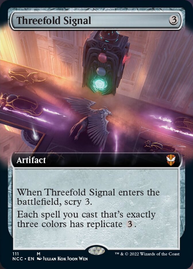 Threefold Signal (Extended Art) [Streets of New Capenna Commander] | Magic Magpie