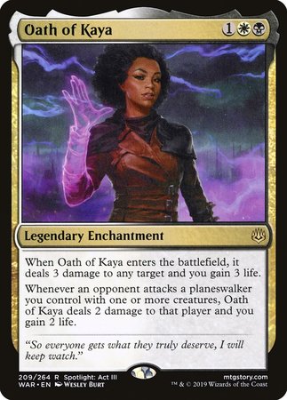 Oath of Kaya [War of the Spark] | Magic Magpie